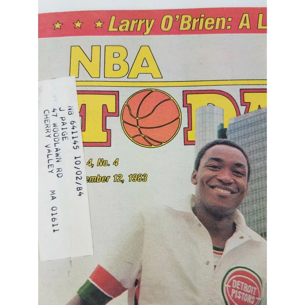 RARE 1983 NBA Today Newspaper Magazine Basketball Detroit Pistons BAD BOYS 80s